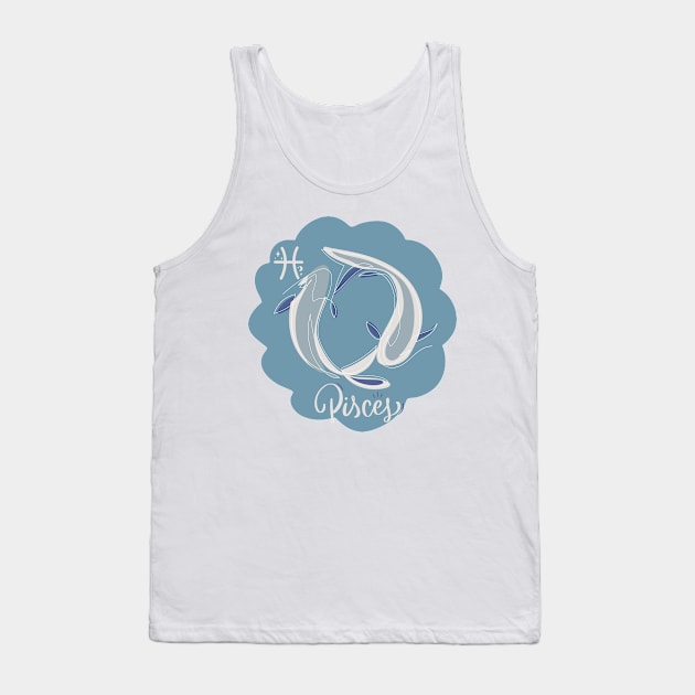 Pisces: Dive into dreams, where imagination thrives. Tank Top by Heartfeltarts